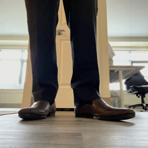 Hermes brown leather loafer main image 4